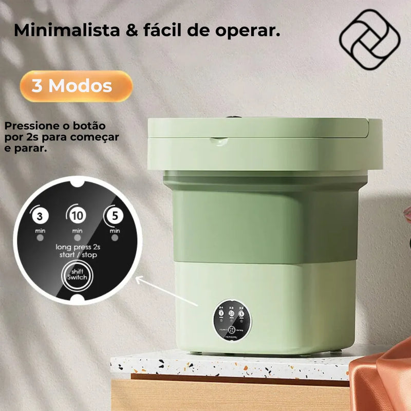 Máquina de Lavar Portátil Dobrável CleanFlex - Novek