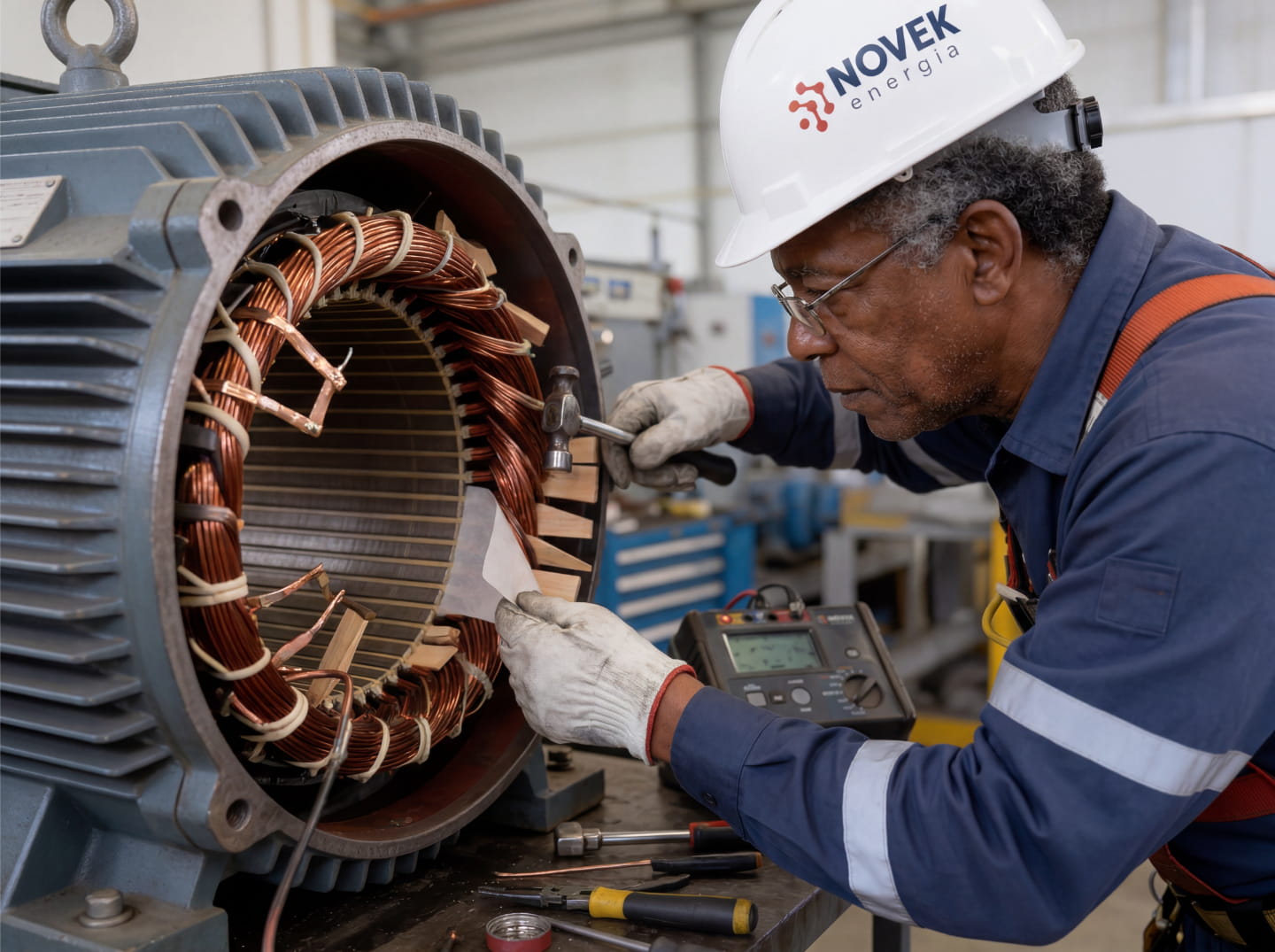 Manutenção e instalação de motores elétricos e geradores industriais